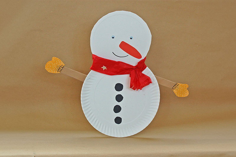 muneco de nieve de carton